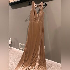 Velvet Champagne Dress